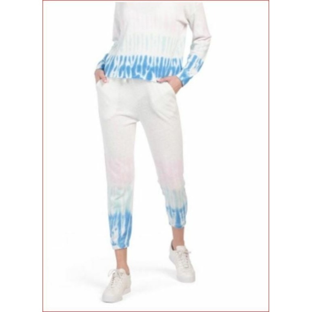 Splendid Women Tie Dye Sweatshirt Long Sleeve Shirt Ivory RS1K59X Medium NEW